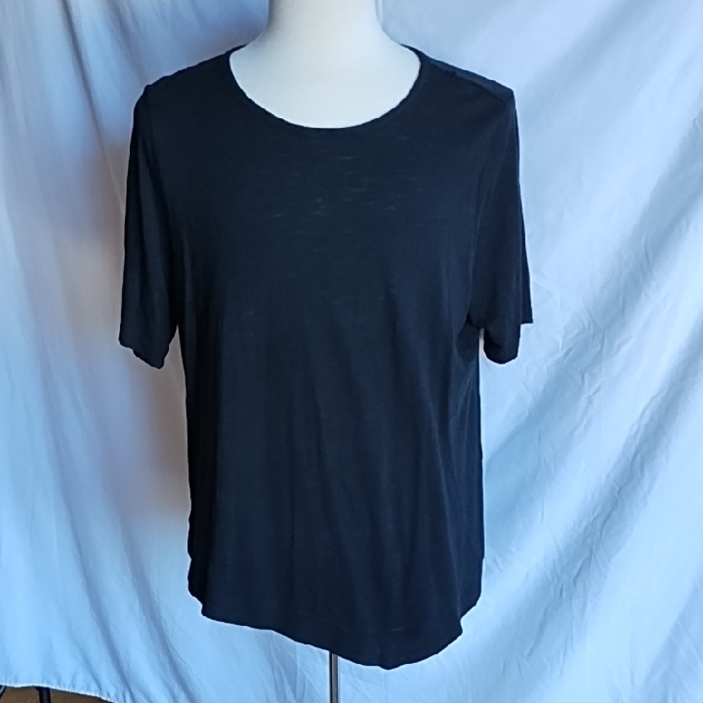 Chicos black short sleeve top size 3/ XL